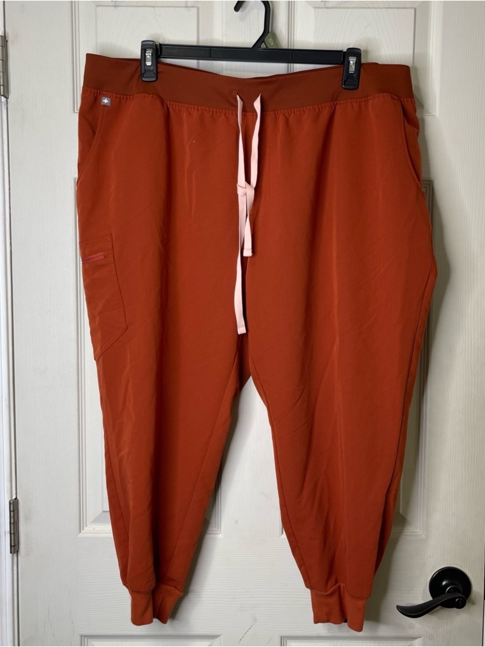 Figs Womens Zamora Orange Jogger Scrub Pants Sz 4XL/P